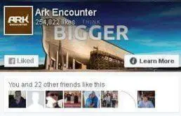 Answers in Genesis Ark encounter Facebook page.