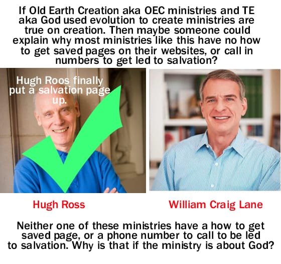 2 Old Earth Creation Ministries, did not have a how to get savepage. - YecHeadquarters This is an image of Hugh Ross and William Lane Craig.