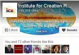 Icr, Institute for creation research. Click image to visit Facebook page.