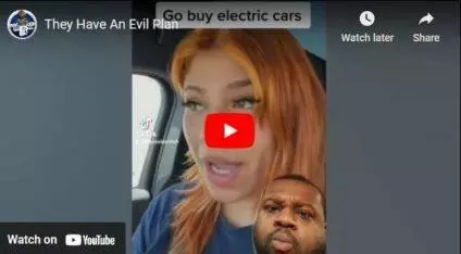 A woman talking about owning an electric car.